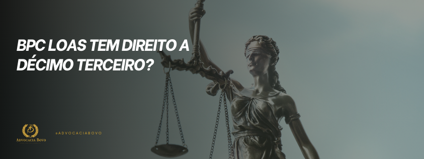 Ilustração da Justiça com balança, usada no artigo sobre se o BPC LOAS dá direito ao décimo terceiro salário.